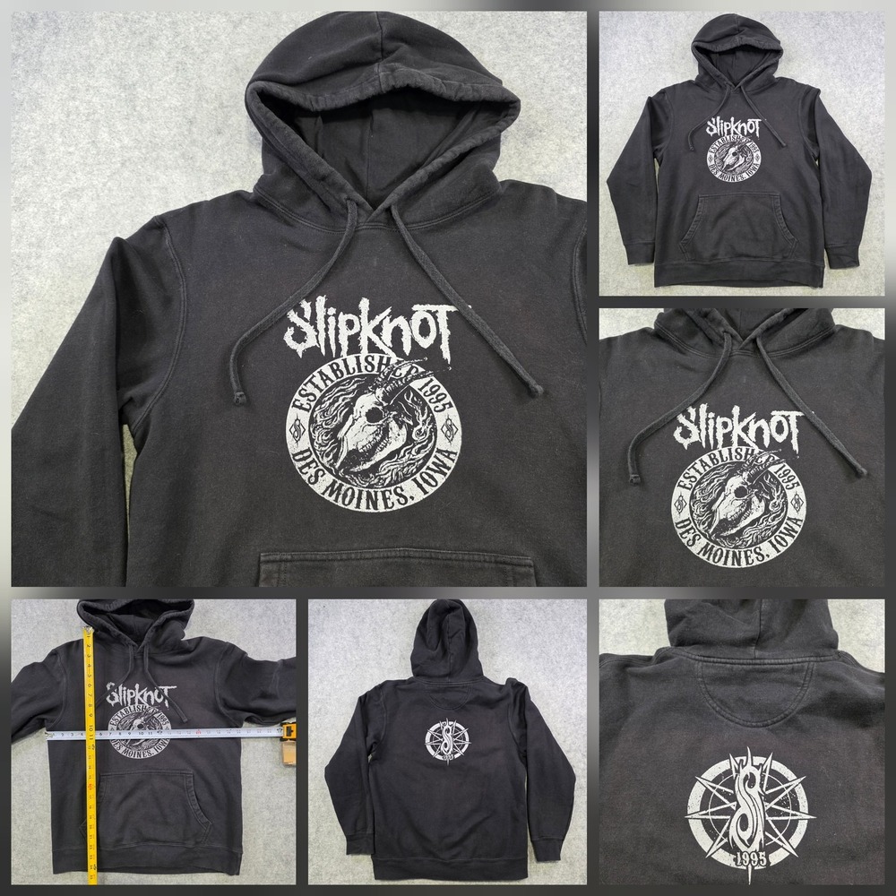 Slipknot Hoodie Mens Small? Black Established‎ 1995 Des Moines Pullover Band